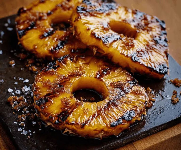 Grilled Pineapple with Caramelized Brown Sugar