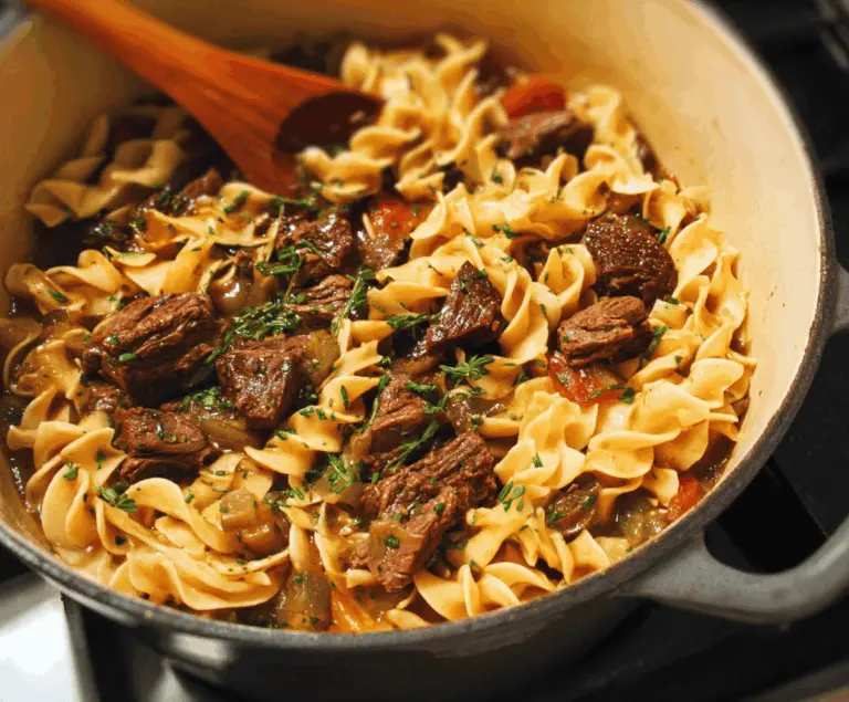 Homemade Stovetop Beef And Noodles