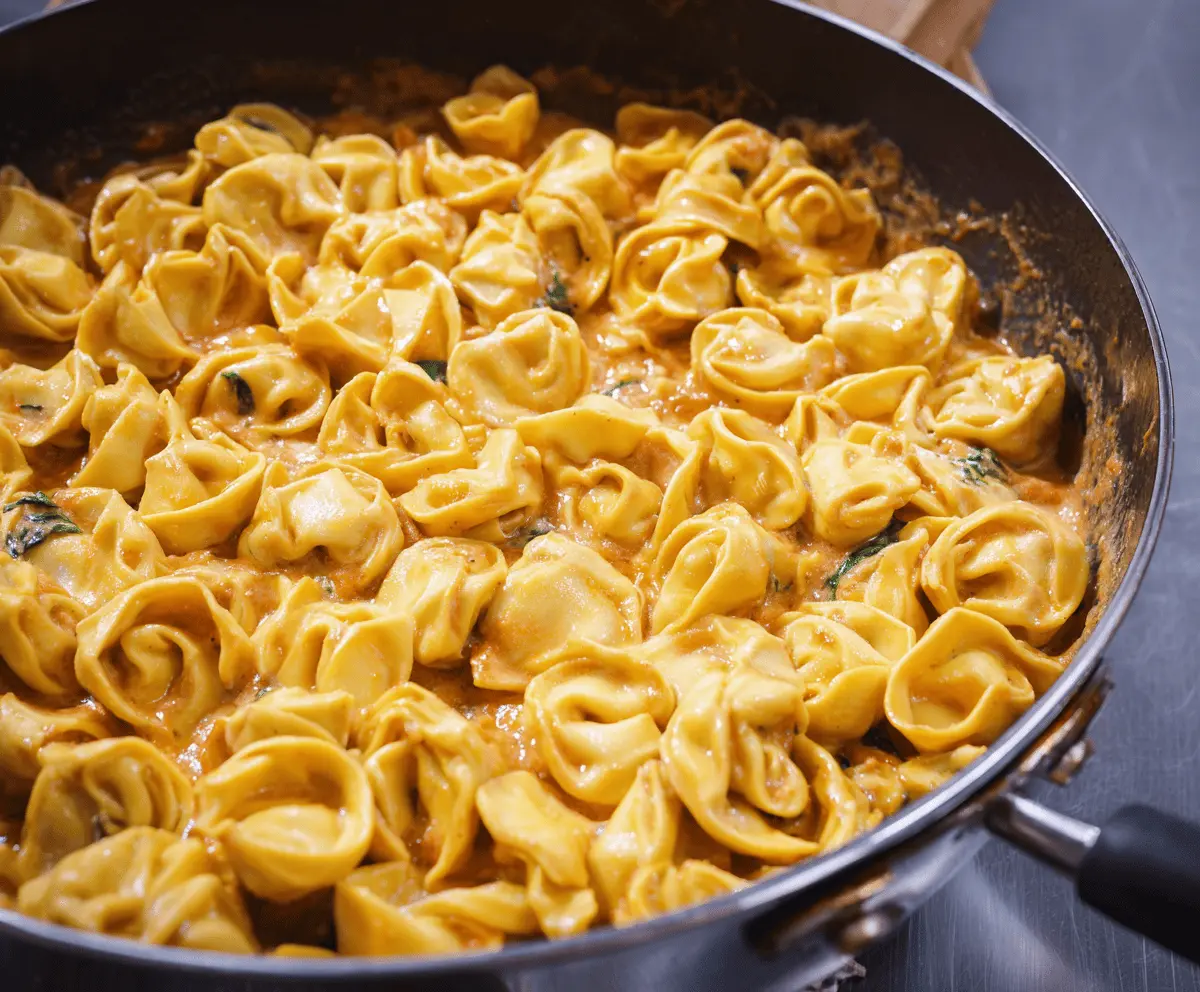 Creamy marry me tortellini pasta with sun-dried tomatoes and basil