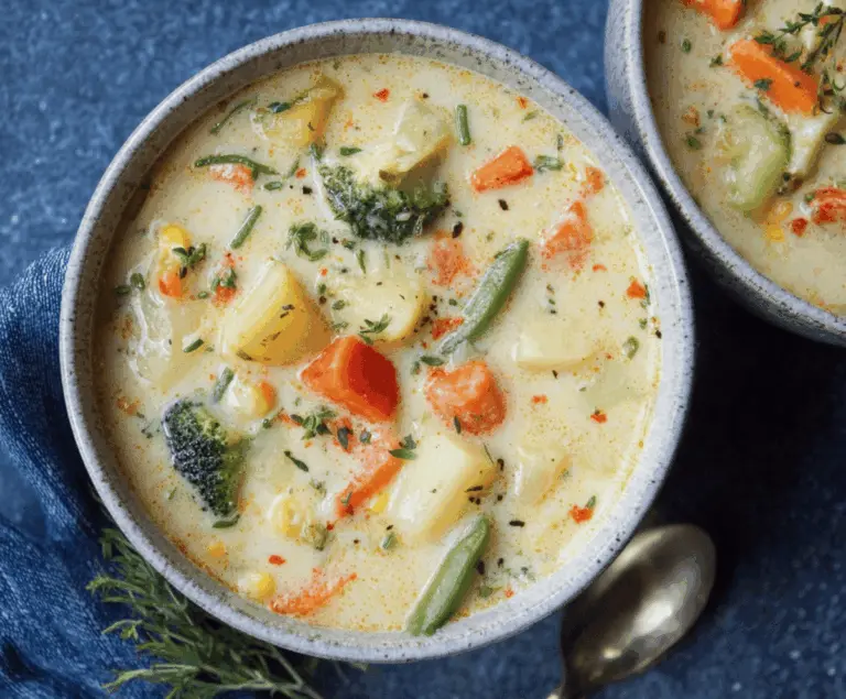 One Pot Creamy Vegetable Soup