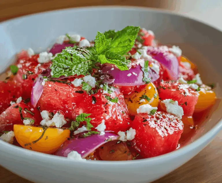Peach Watermelon Salad Recipe