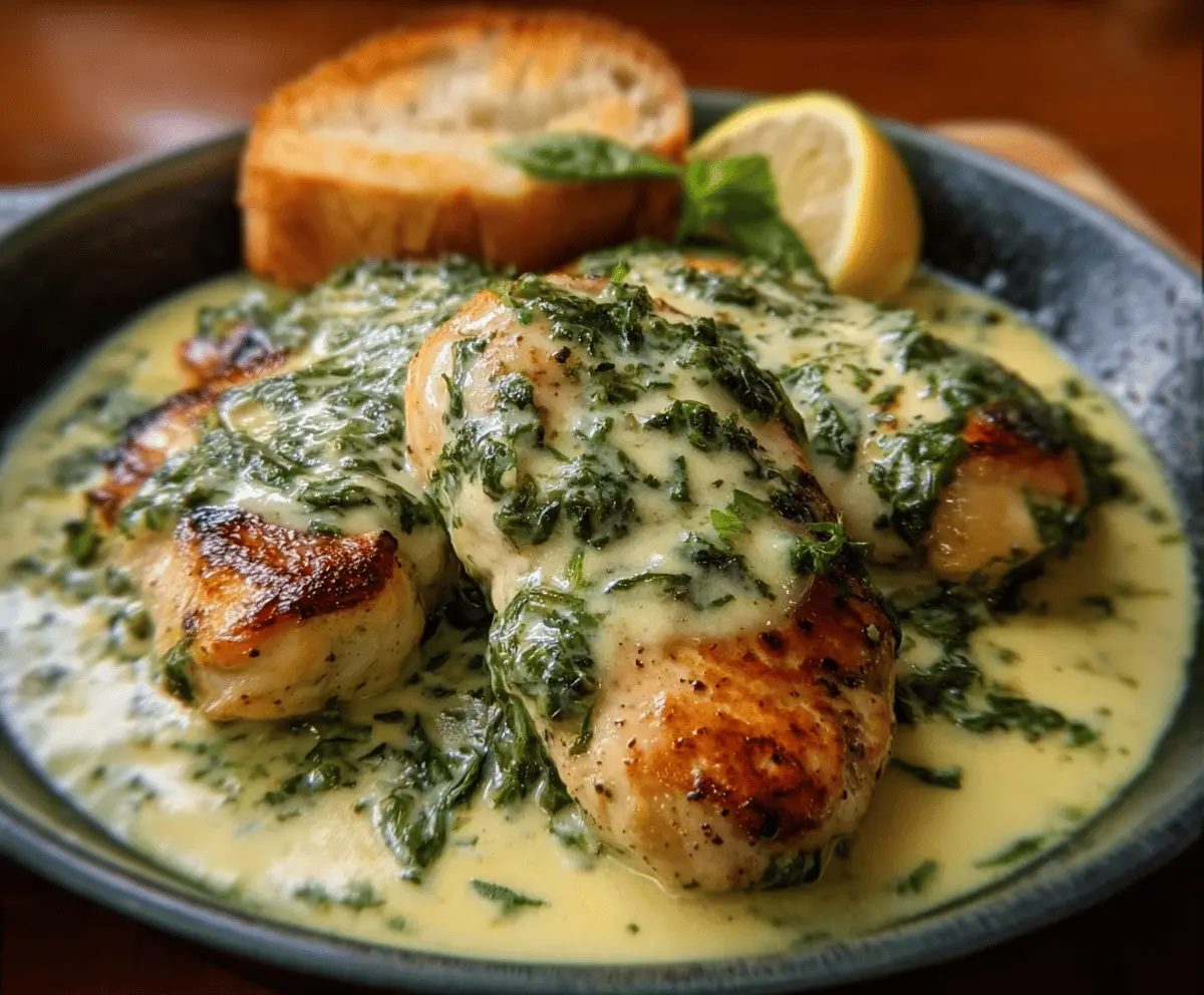 Creamy Basil Chicken Recipe