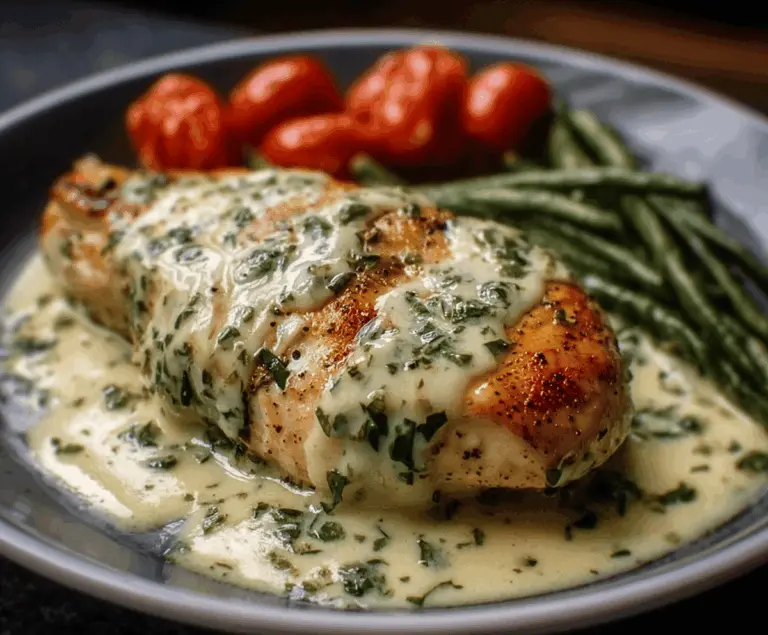 Chicken in Basil Cream Sauce
