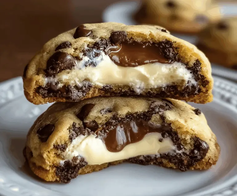 Chocolate Chip Cookies with Creamy Cheesecake Filling