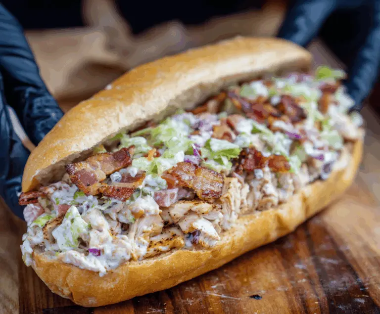 Chopped Chicken Bacon Ranch Sandwich