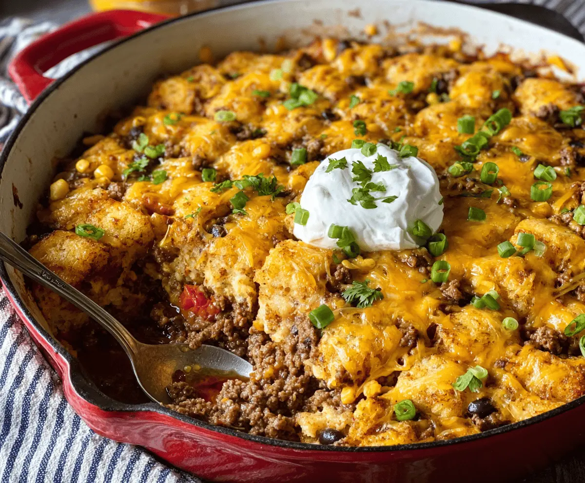 Cowboy Casserole — creamy, cheesy, and family-friendly bake