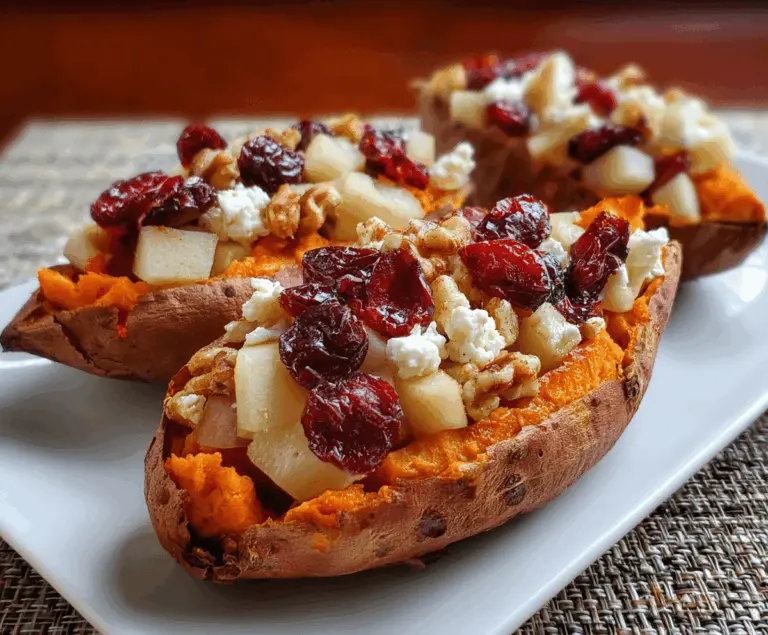 Cranberry Apple Twice-Baked Sweet Potatoes