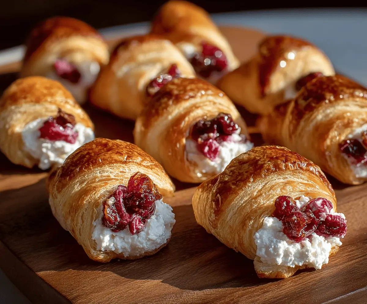 Easy Cranberry Cream Cheese Crescent Bites