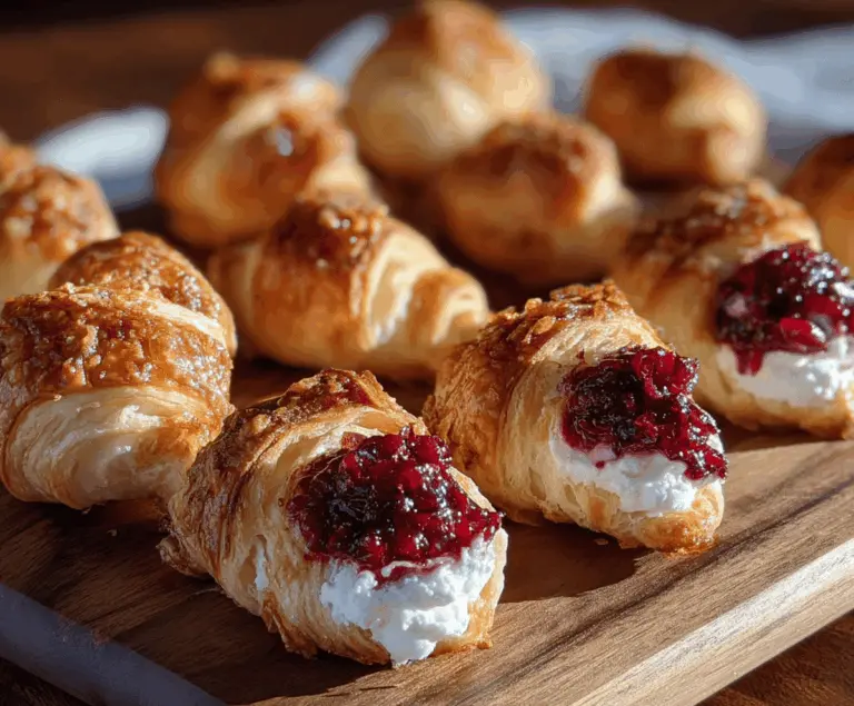Cranberry Cream Cheese Crescent Bites