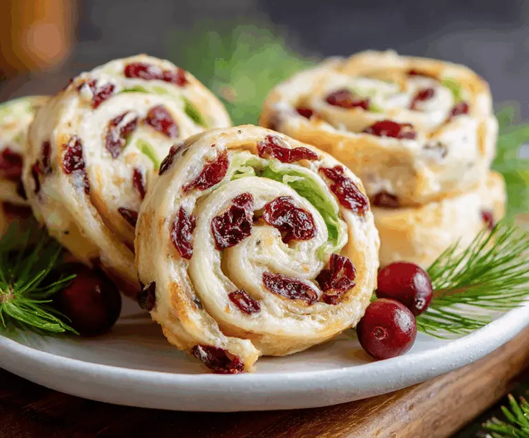 Delicious Christmas Cranberry Pinwheels