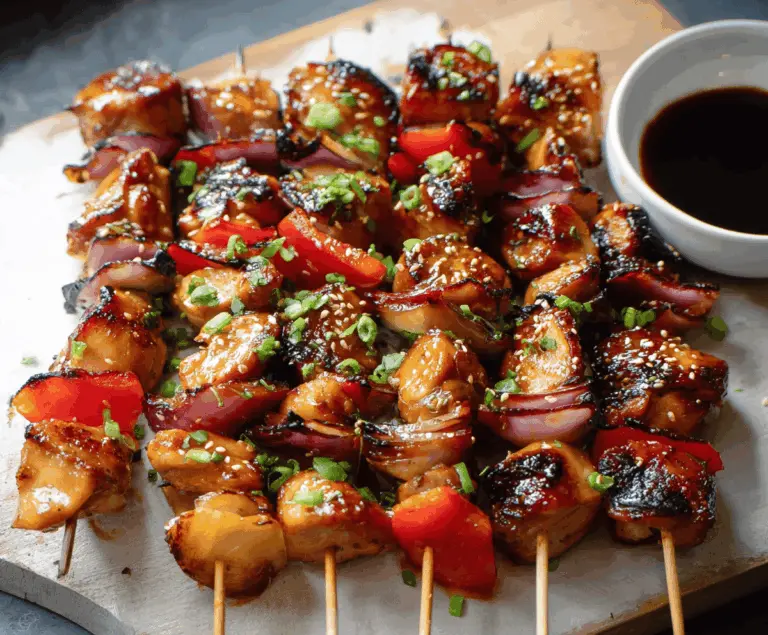Honey Garlic Chicken Skewers