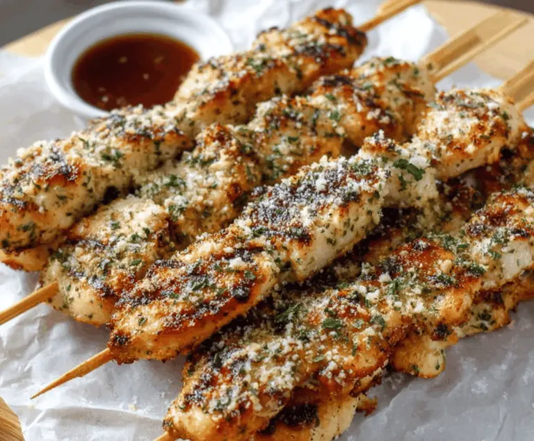 Ranch Garlic Parmesan Chicken Skewers