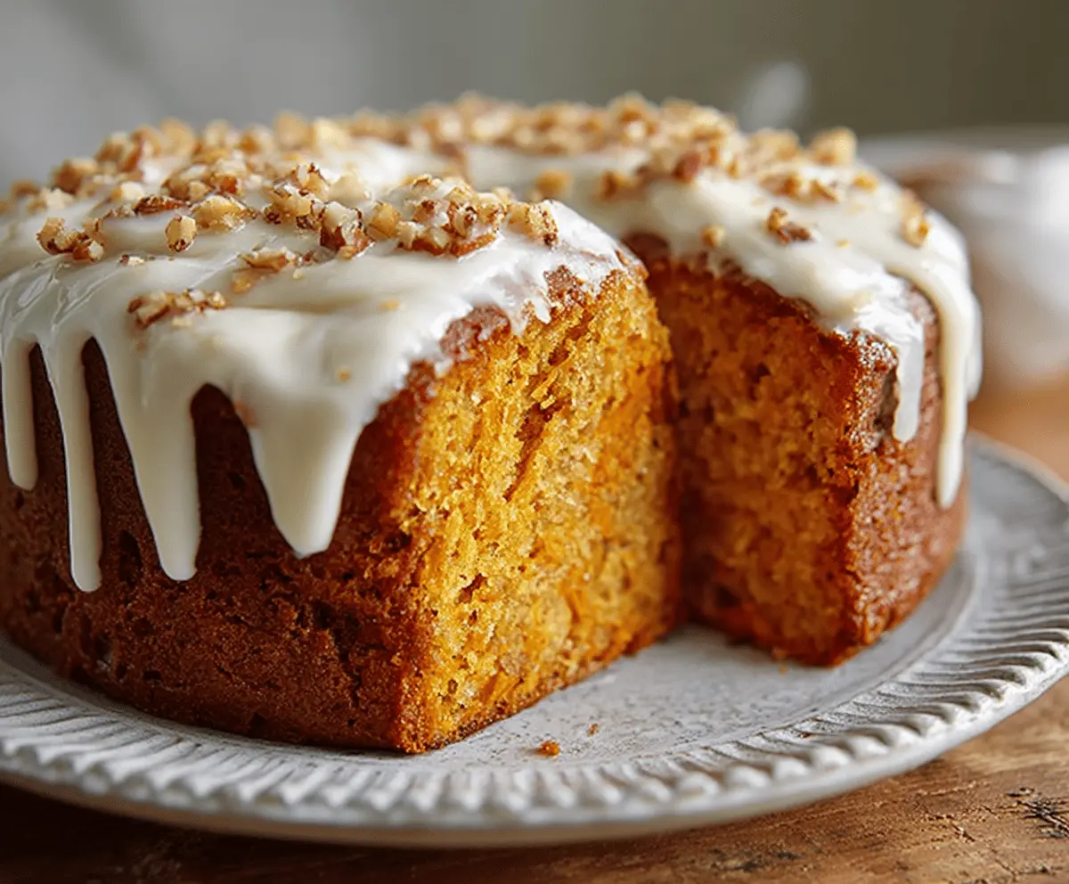 Easy Sweet Potato Butter Cake with Glaze