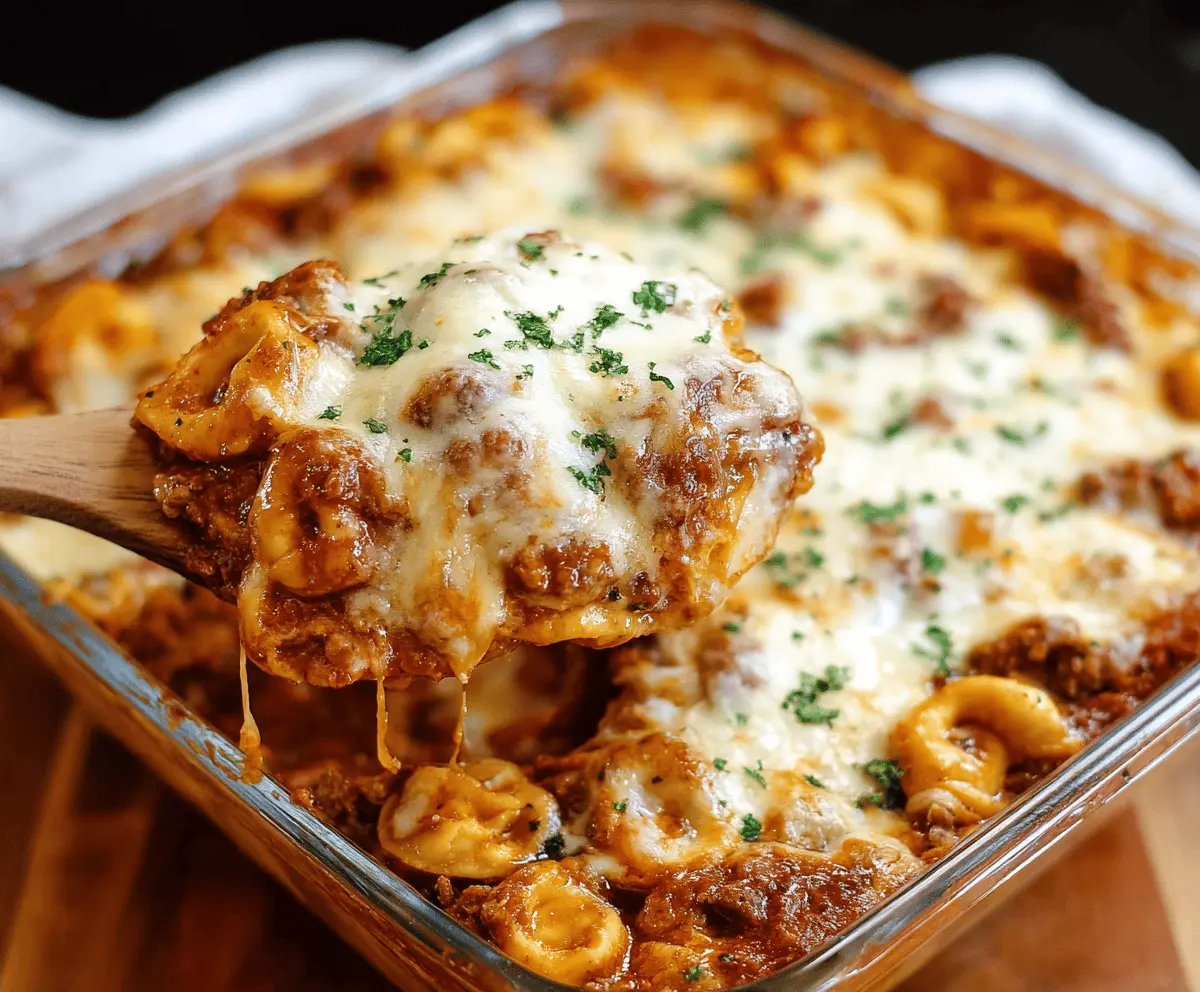 Easy Baked Tortellini Lasagna