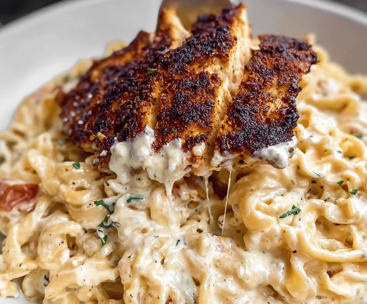 Easy Blackened Cajun Chicken Alfredo