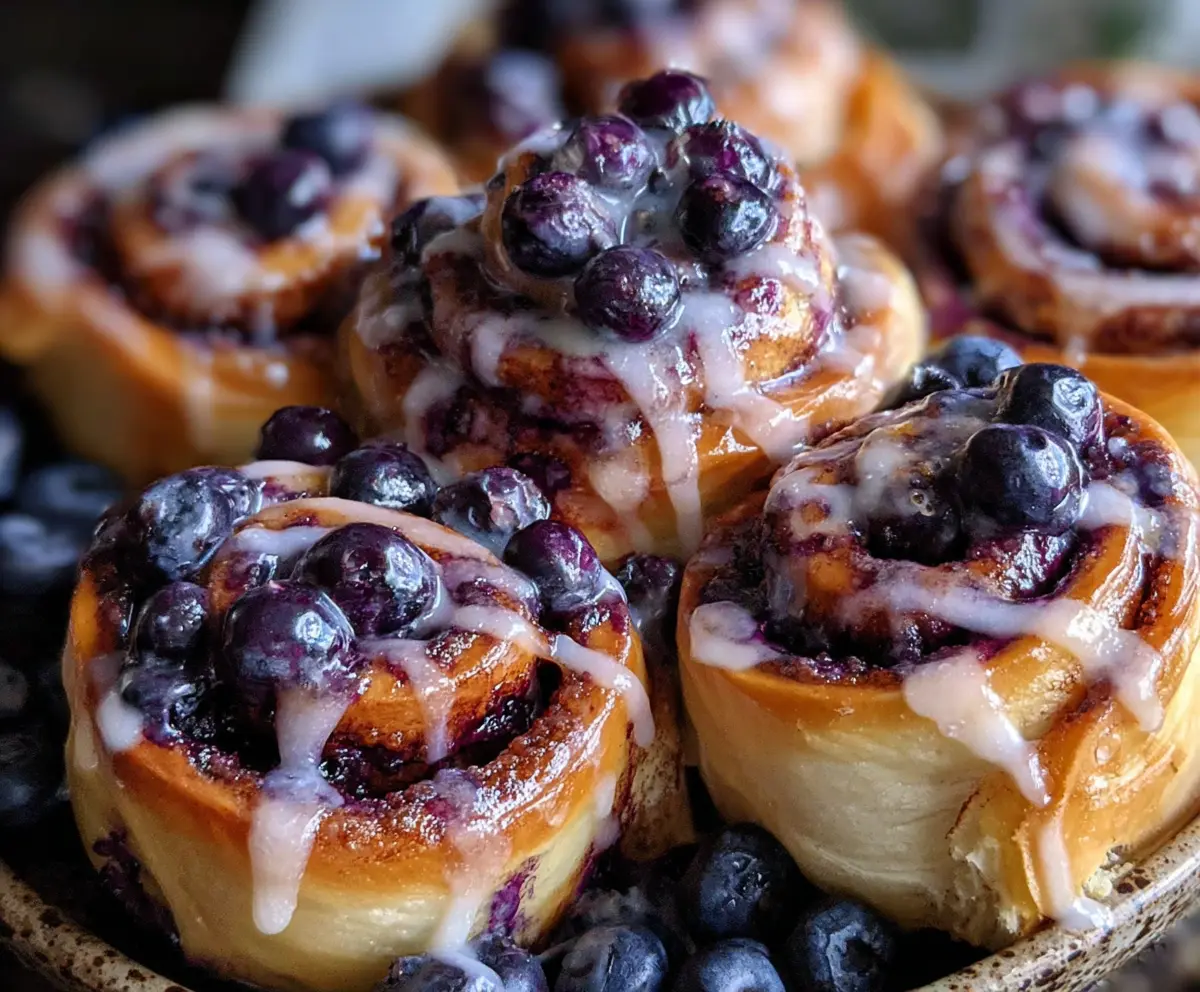 Easy Blueberry Cinnamon Rolls