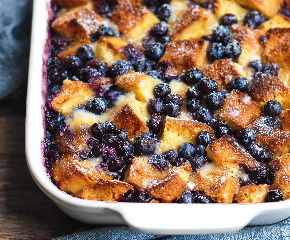 Easy Blueberry French Toast Casserole