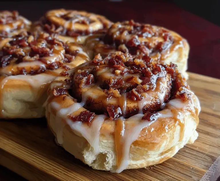 Bourbon Maple Bacon Cinnamon Rolls