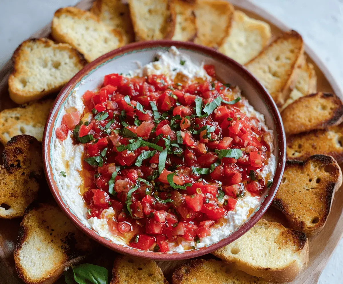 Easy Bruschetta Dip Recipe