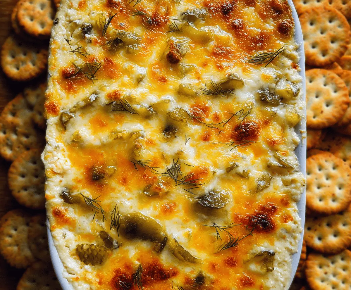Easy Cheesy Baked Pickle Dip