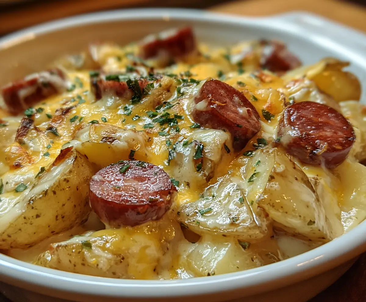 Easy Cheesy Ranch Potatoes & Sausage