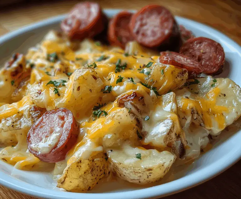 Cheesy Ranch Potatoes and Smoked Sausage