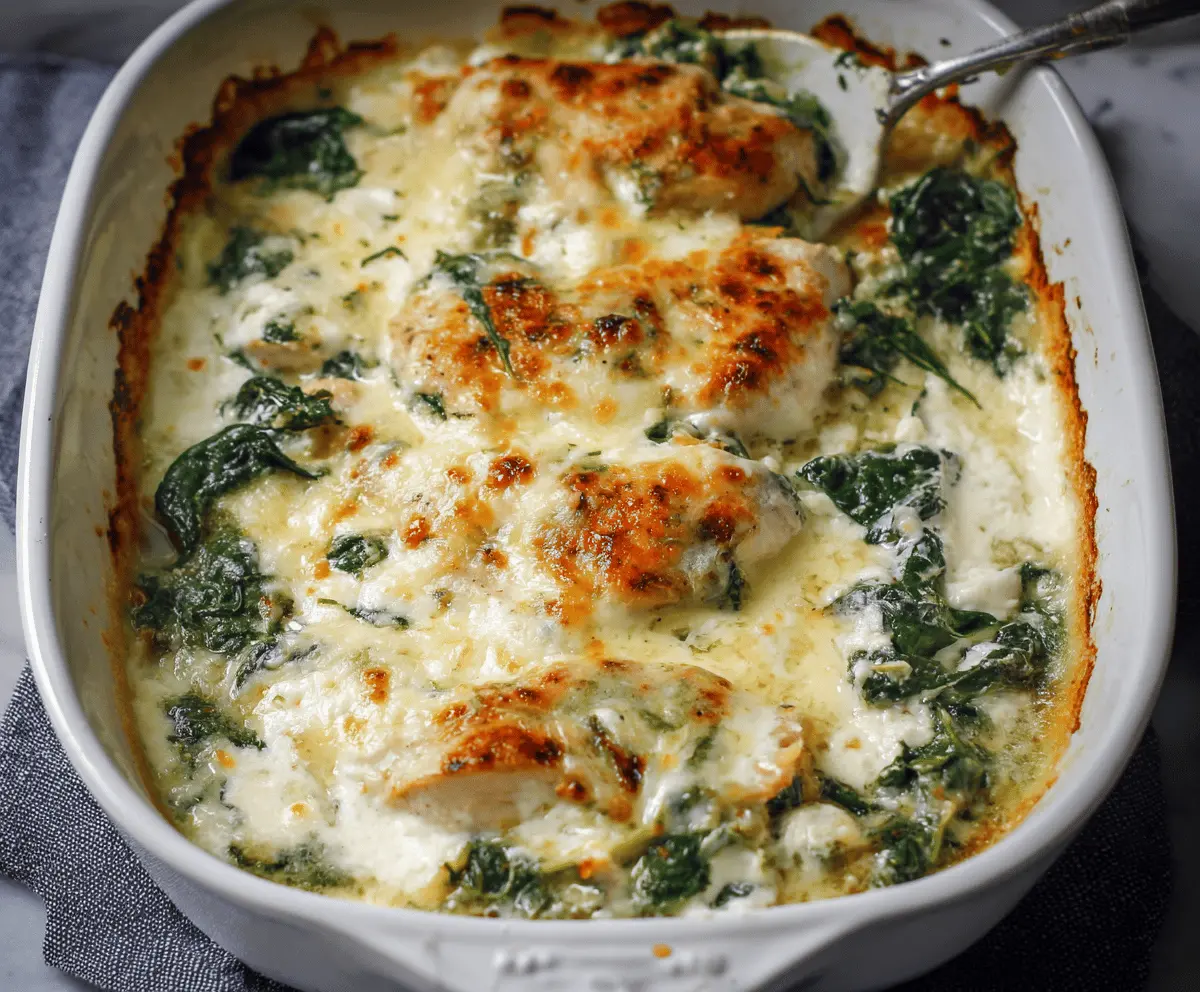 Easy Chicken & Spinach Casserole
