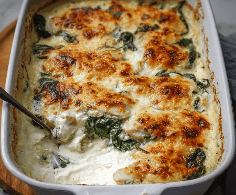 Chicken and Spinach Casserole with Cream Cheese