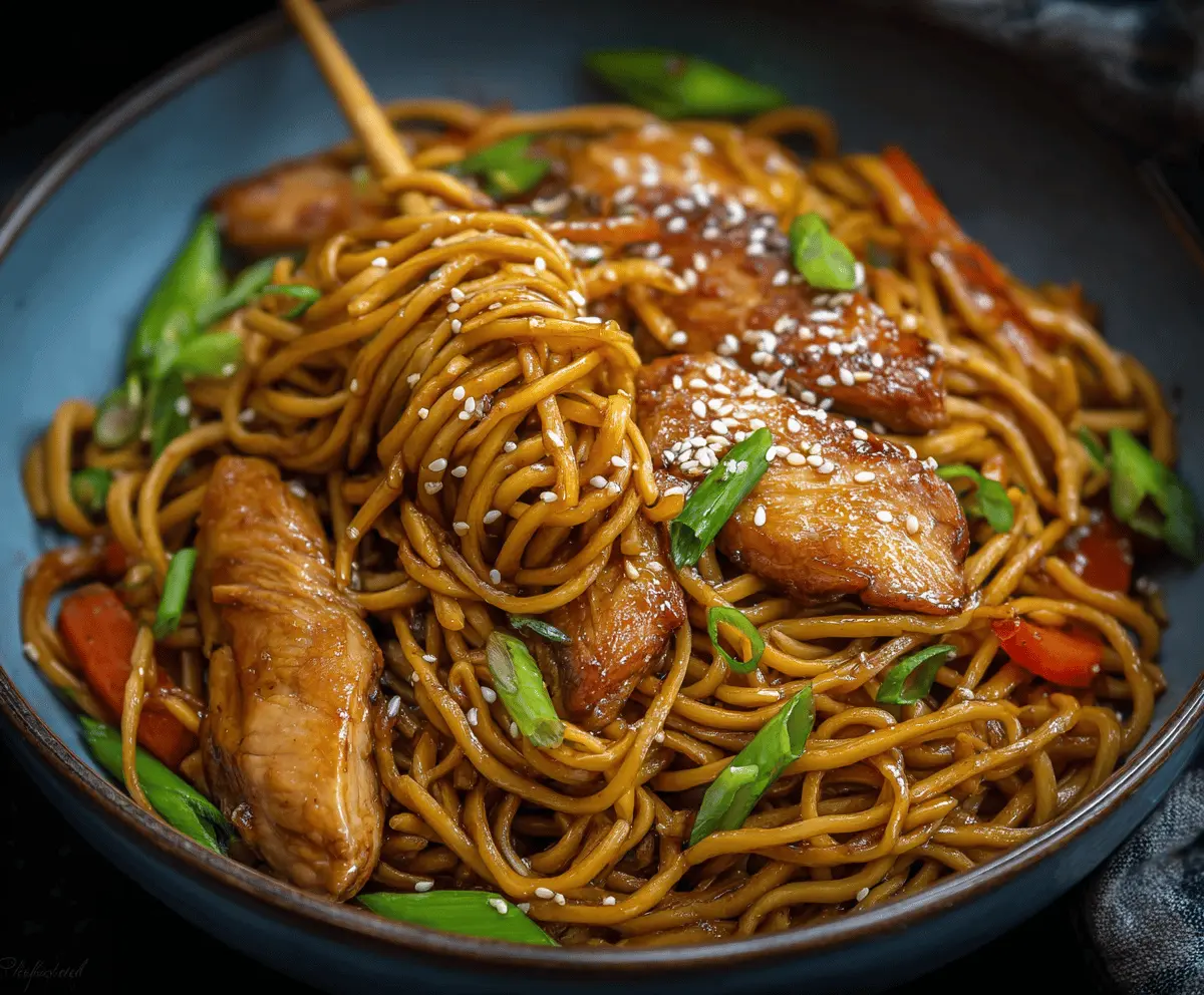 Easy Chicken Teriyaki Noodles Recipe