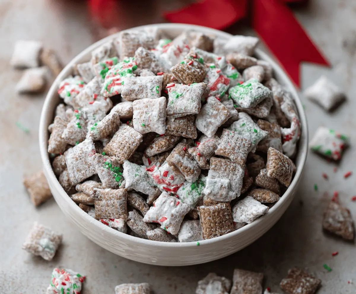 Easy Christmas Puppy Chow Recipe