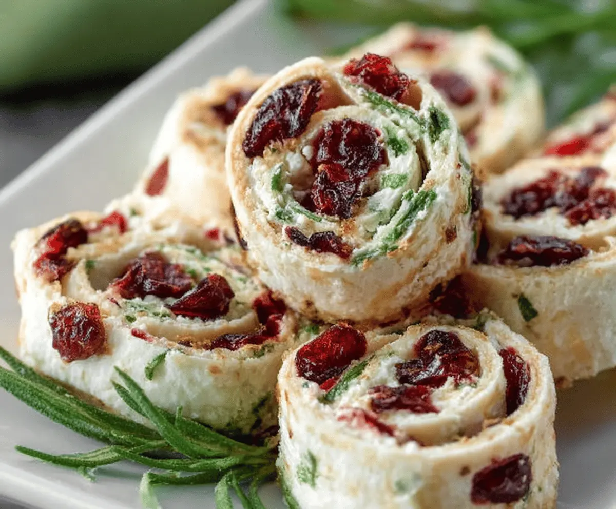 Easy Cranberry Feta Pinwheels