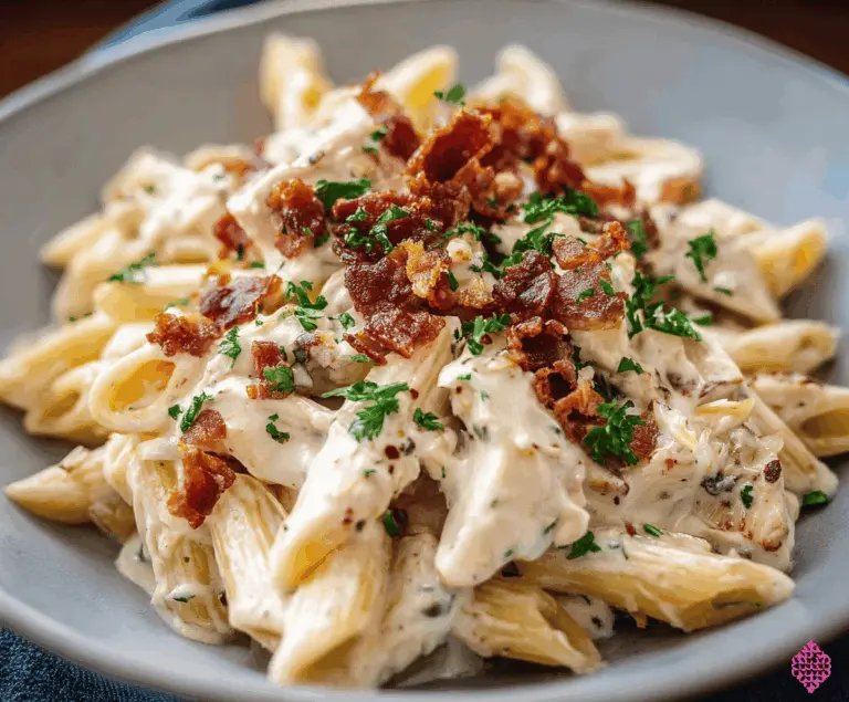 Creamy Chicken Bacon Ranch Pasta