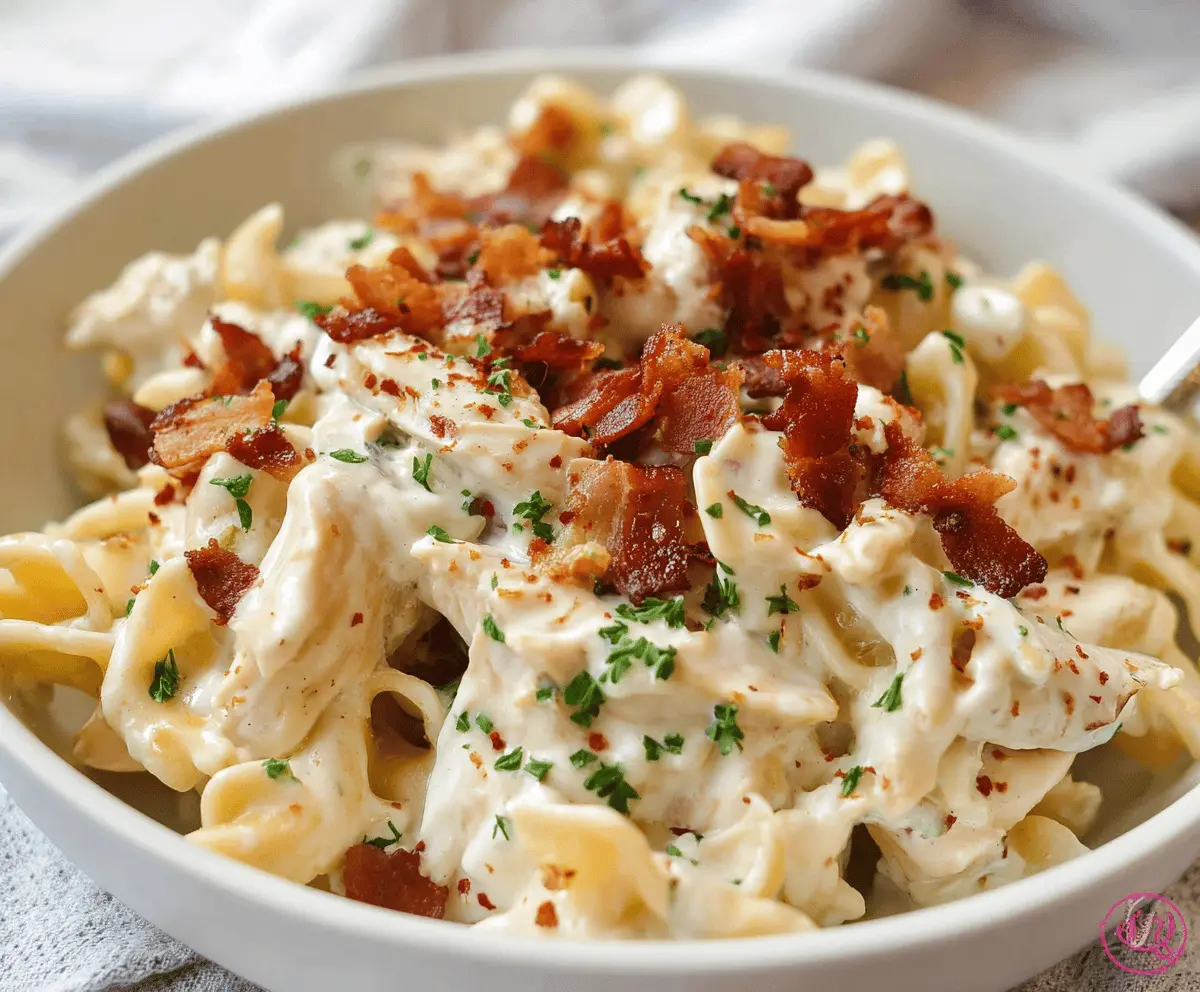 Creamy Chicken Bacon Ranch Pasta Recipe