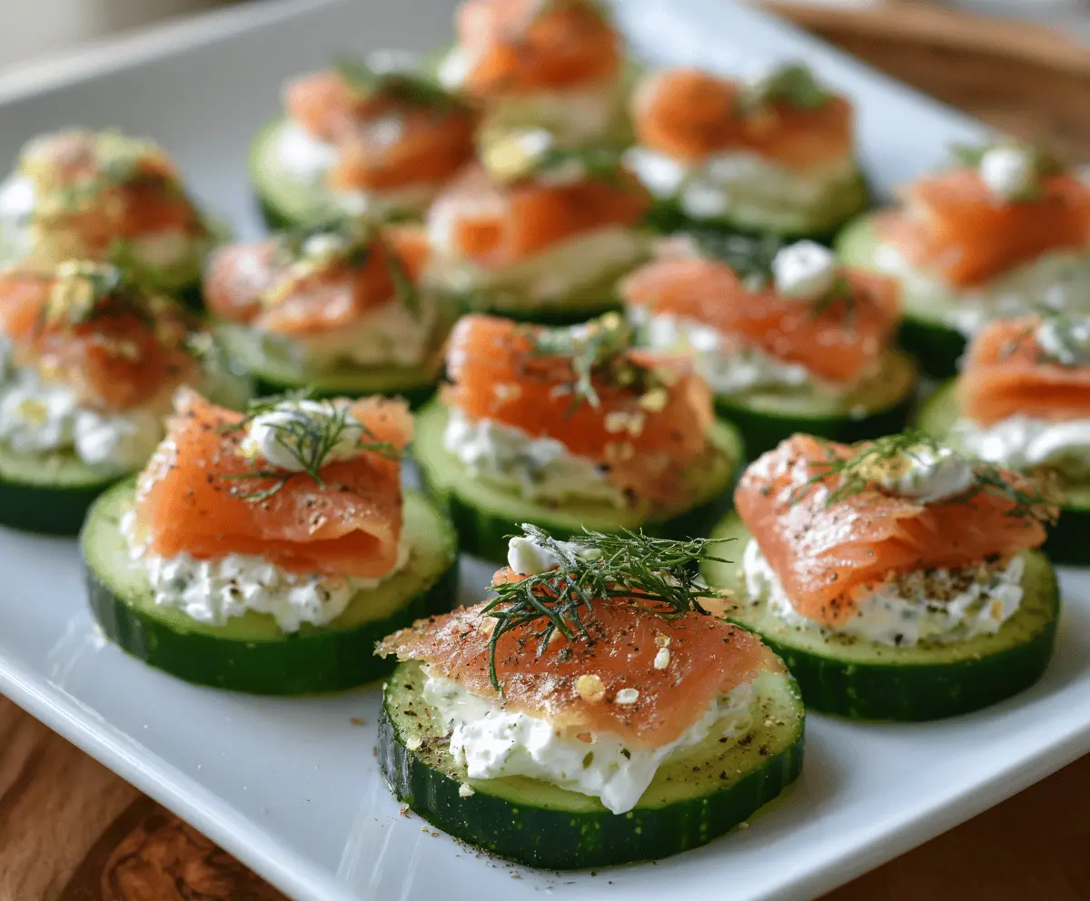Easy Cucumber Smoked Salmon Bites