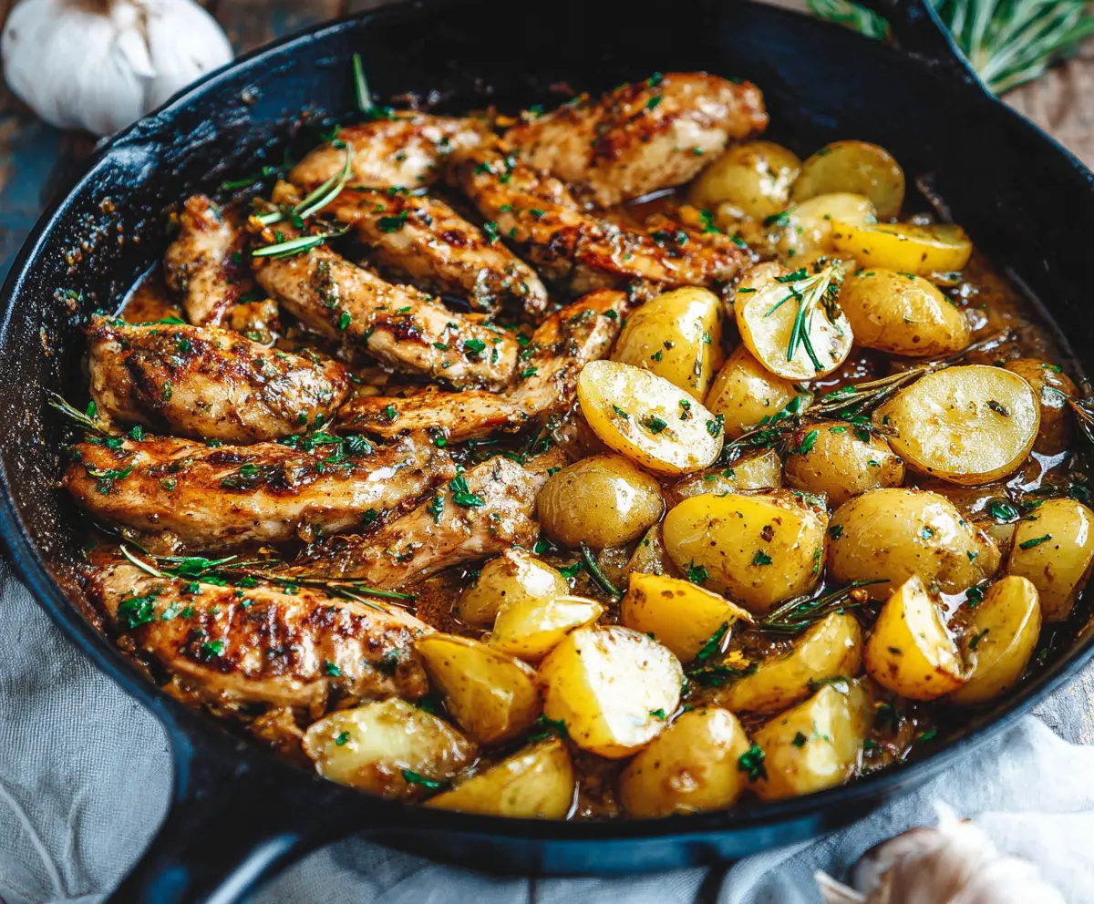 Easy Garlic Butter Chicken & Potatoes