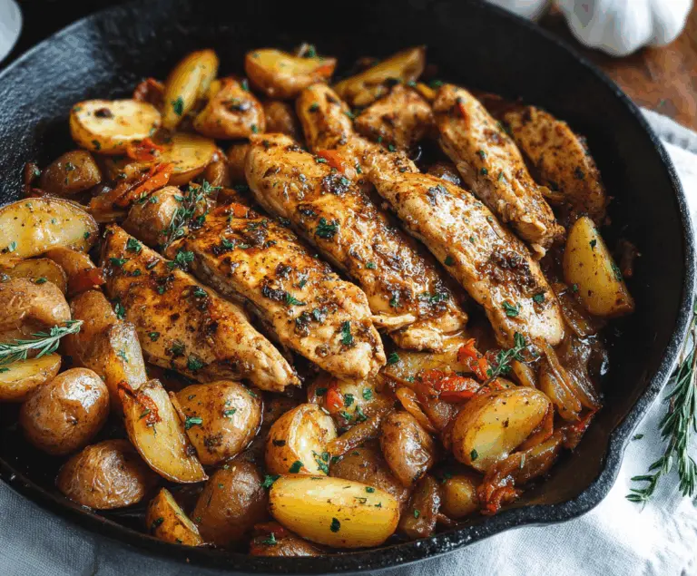 Garlic Butter Chicken and Potatoes Skillet