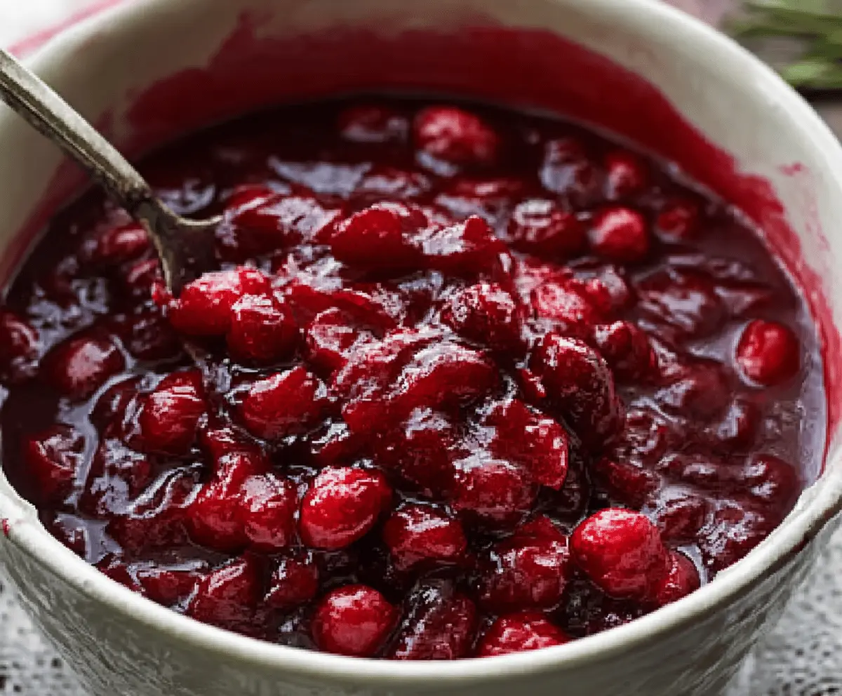 Easy Honey Bourbon Cranberry Sauce