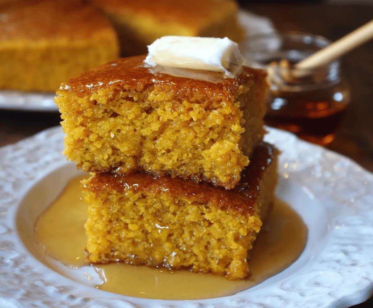 Easy Honey Butter Sweet Potato Cornbread