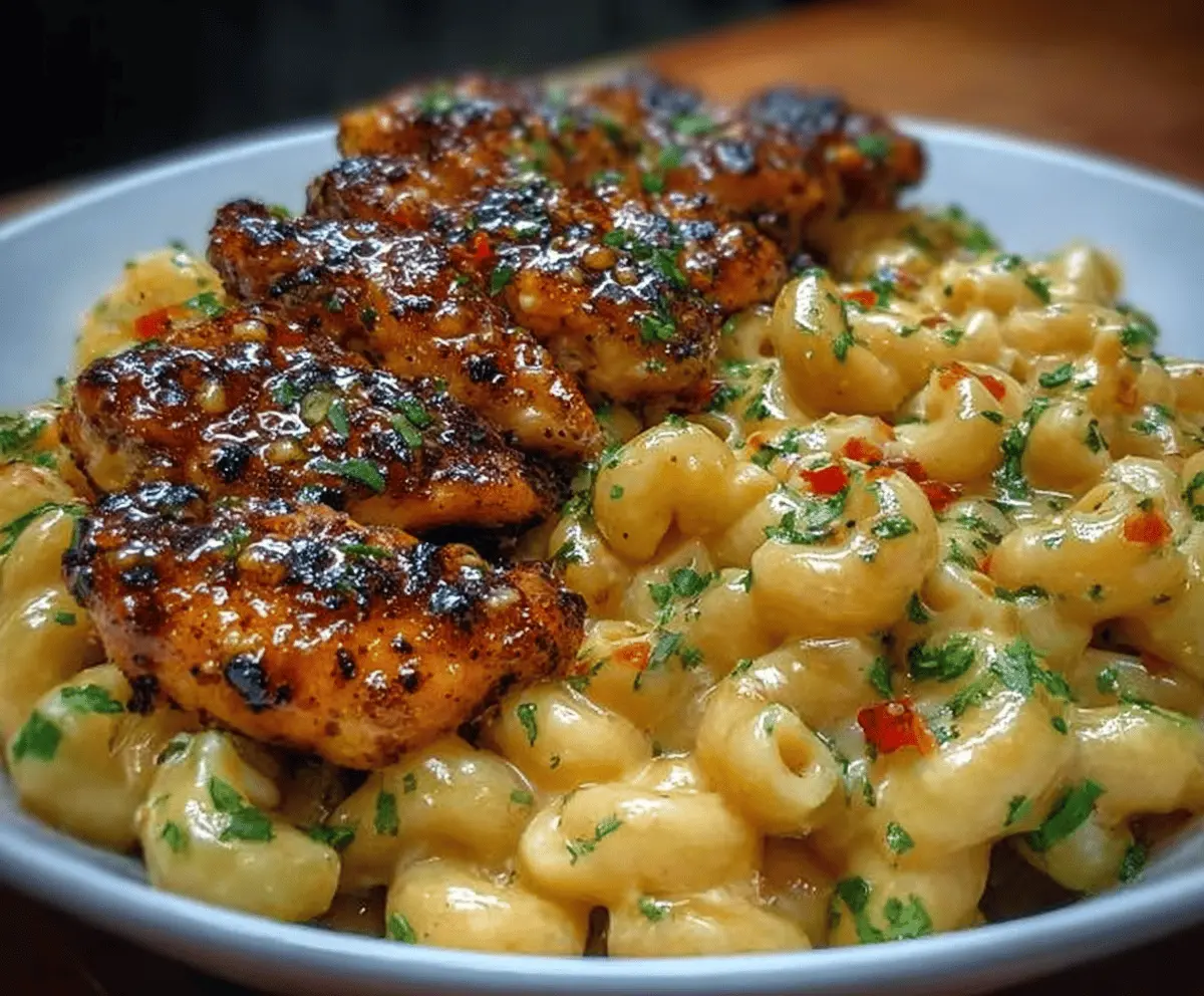 Creamy Honey Pepper Chicken Mac & Cheese