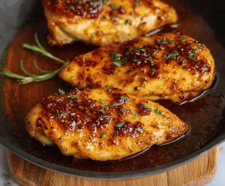 Hot Honey Baked Chicken Breasts