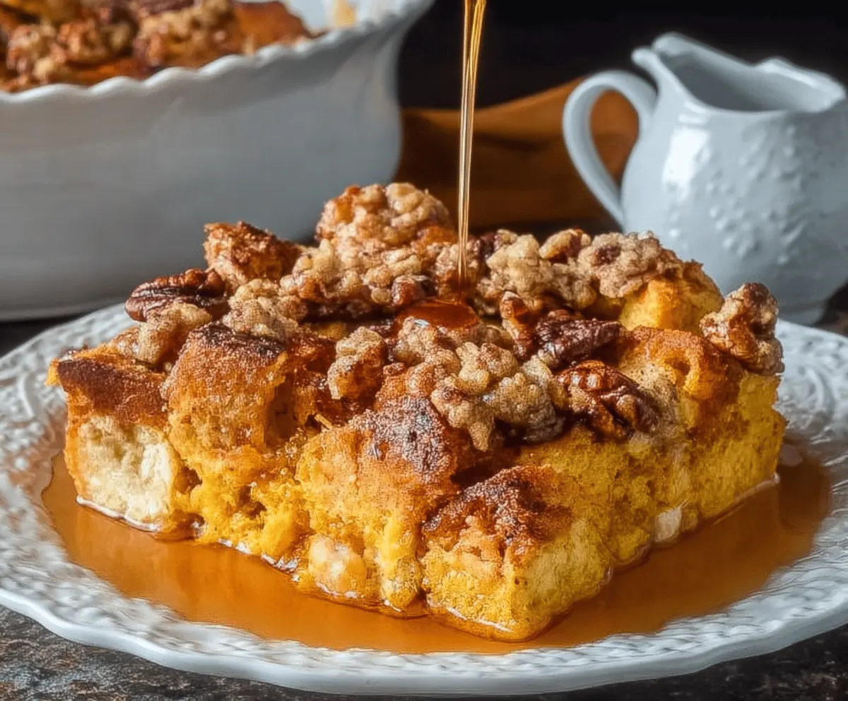 Easy Pumpkin Spice French Toast Casserole