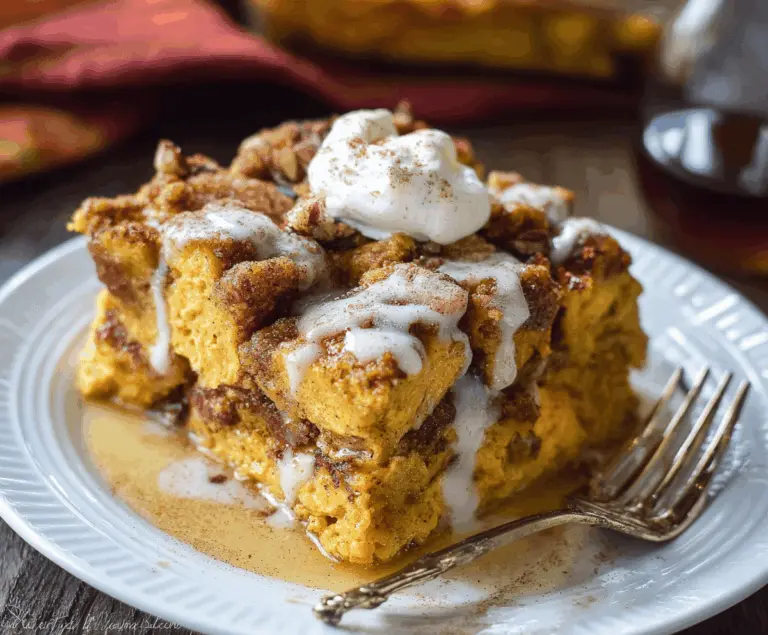 Pumpkin Spice French Toast Casserole