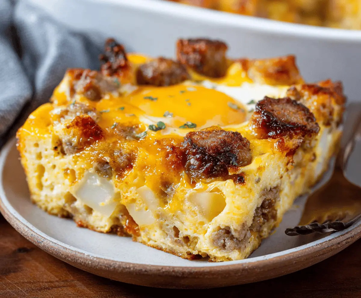 Easy Sausage Egg Casserole Recipe