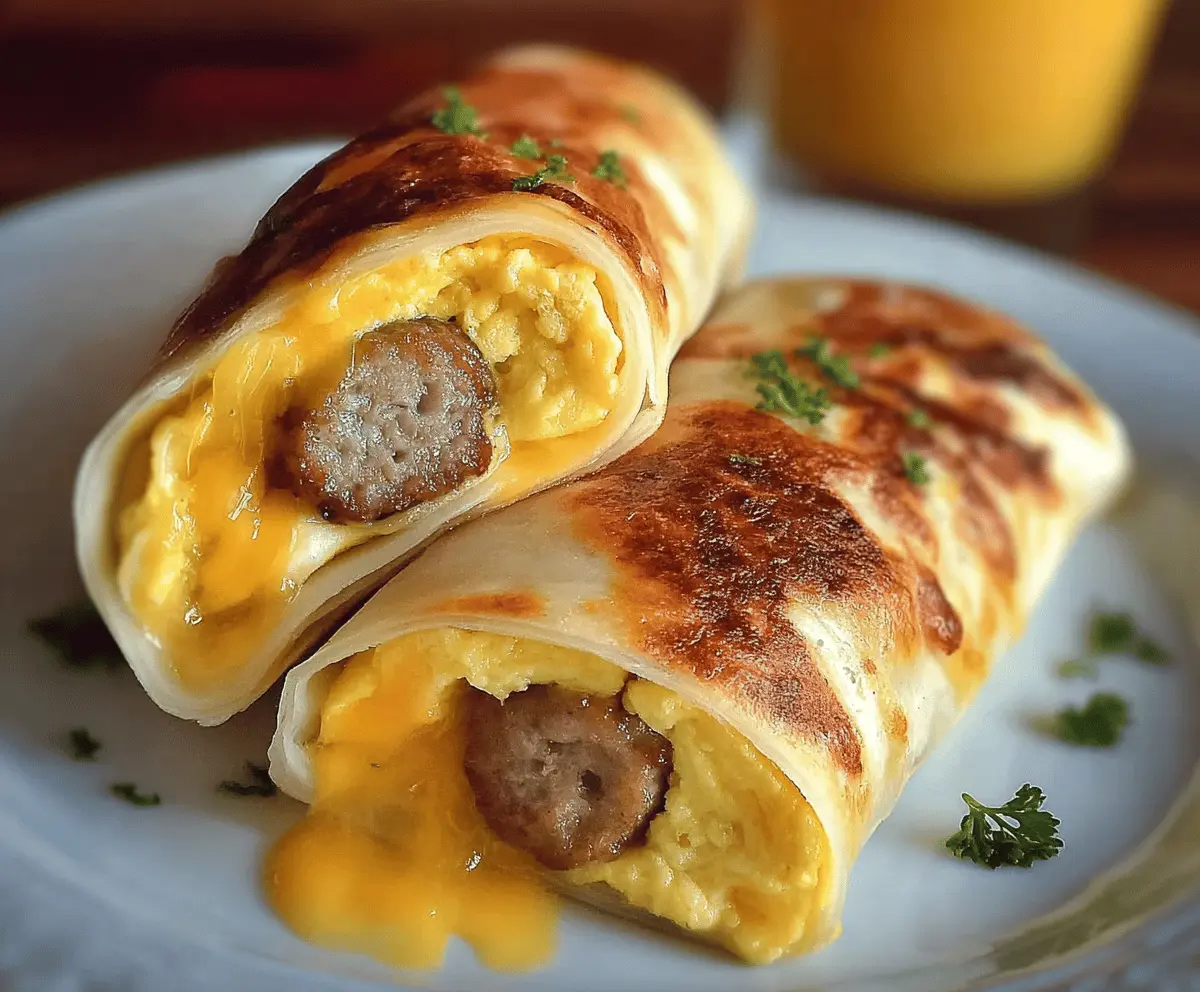 Easy Sausage Egg Roll-Ups