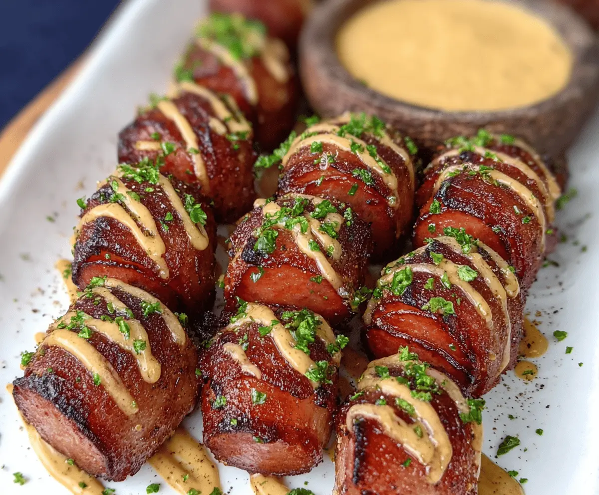 Easy Savory Mustard Kielbasa Bites
