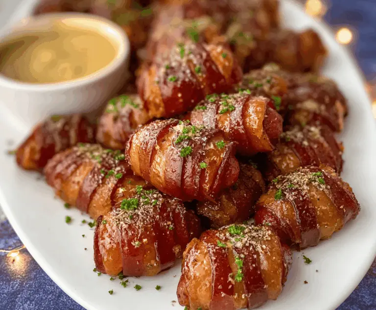 Savory Mustard Hasselback Kielbasa Bites