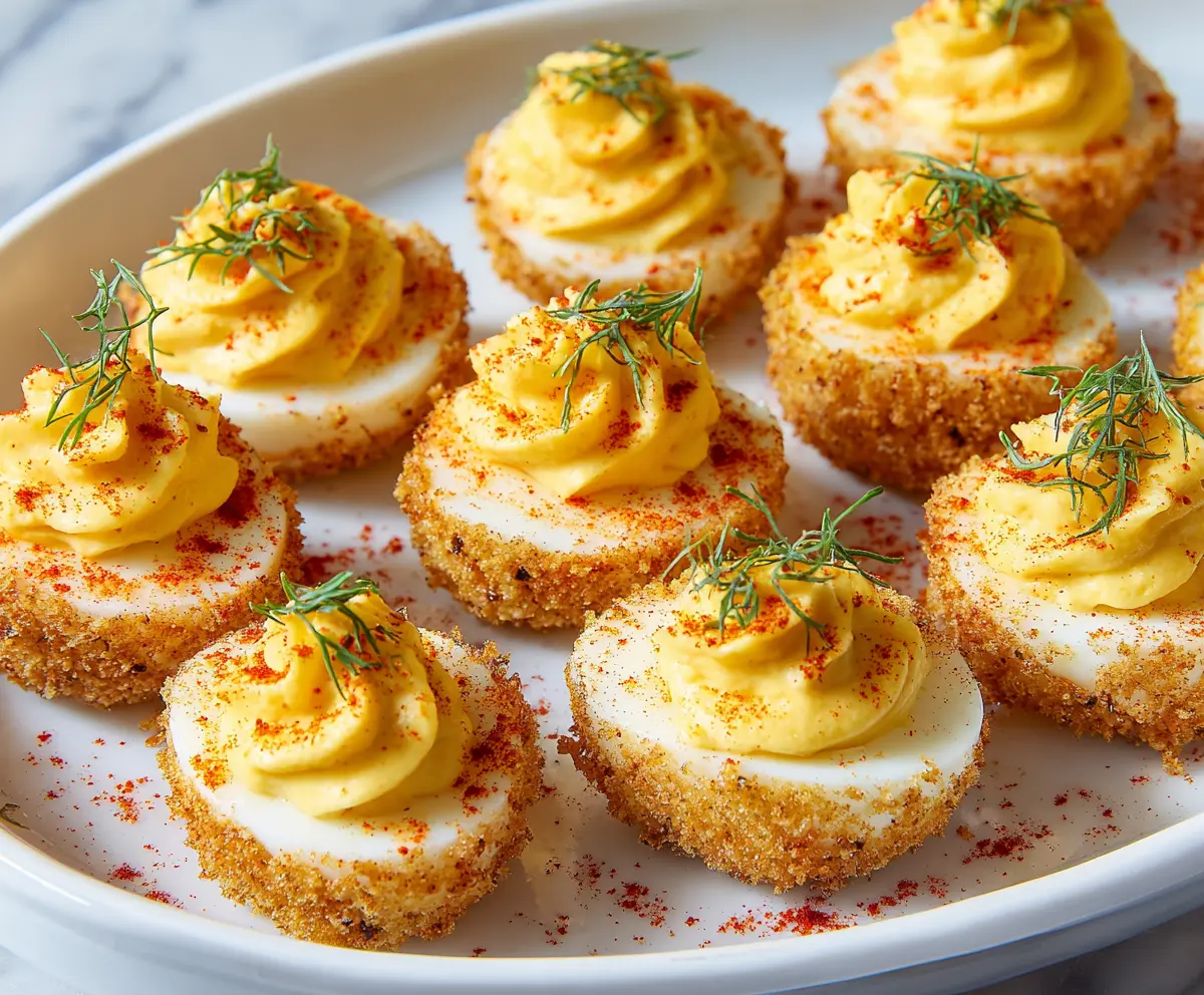 Crispy Air Fryer Deviled Eggs