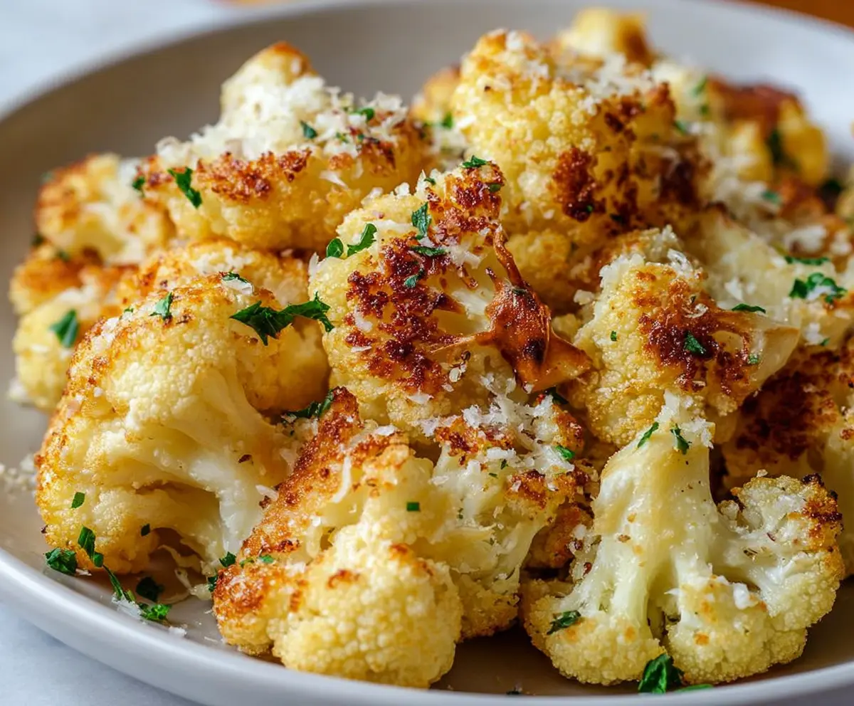 Crispy Air Fryer Parmesan Cauliflower