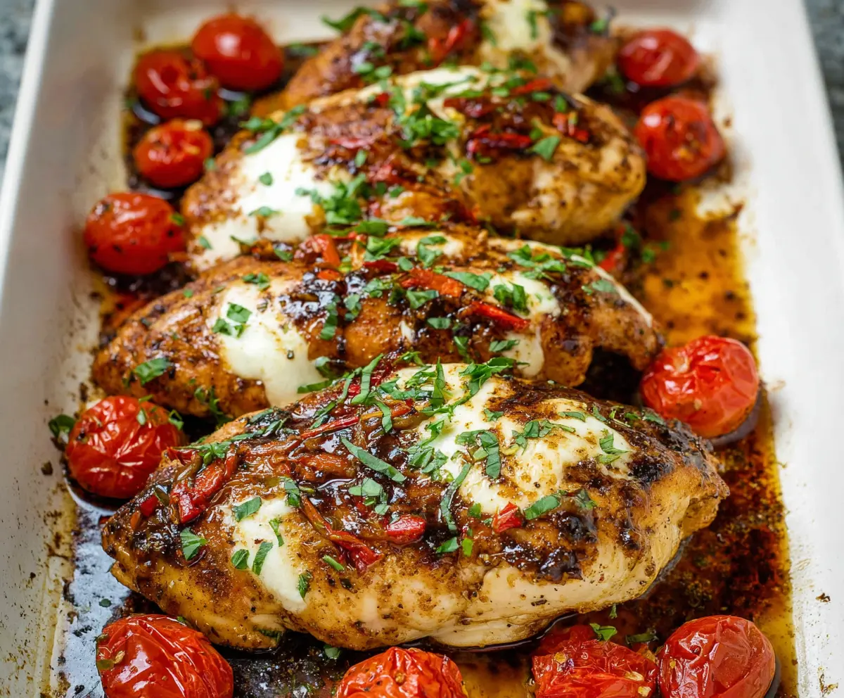 Easy Balsamic Chicken with Mozzarella