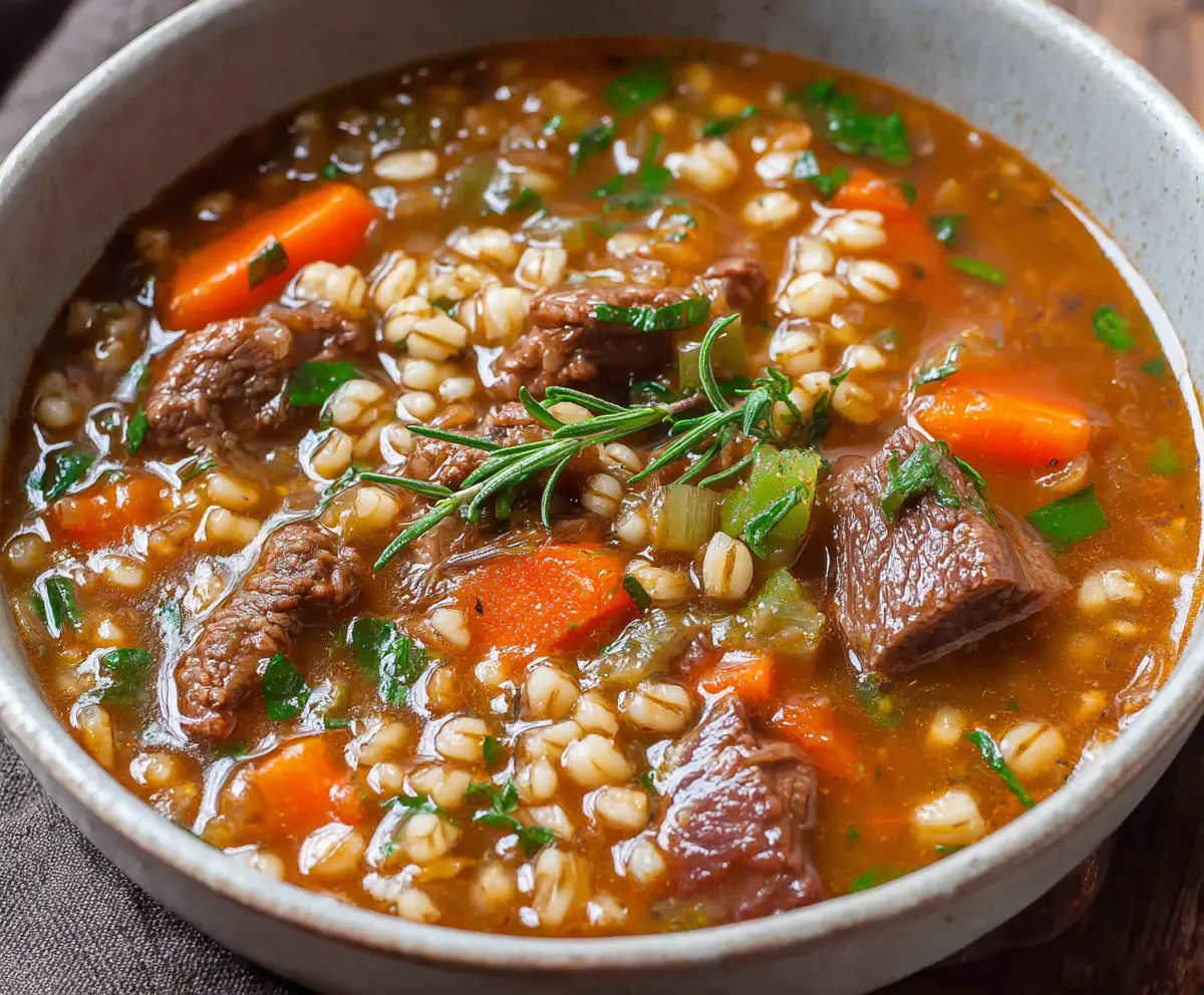 Hearty Beef and Barley Soup Recipe
